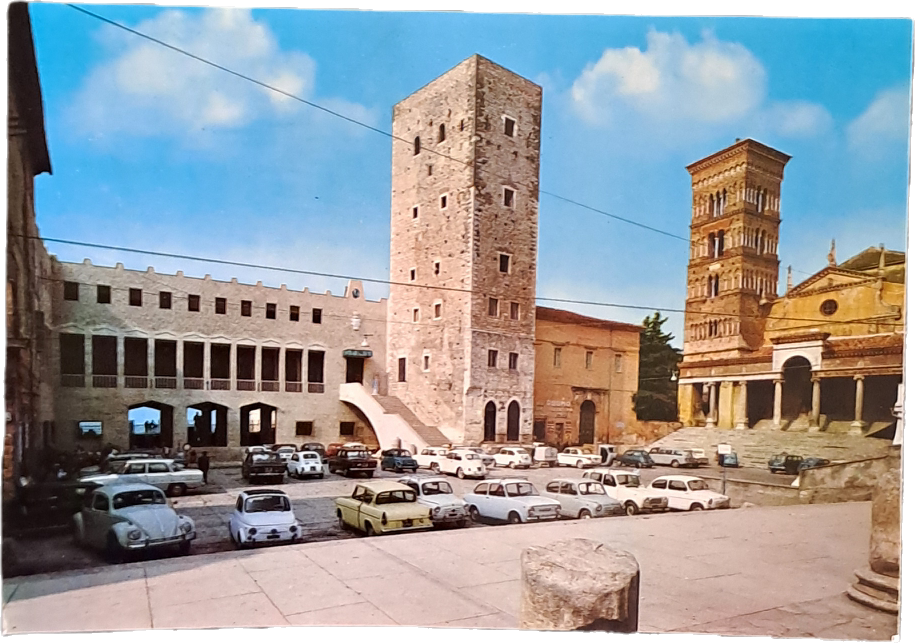 TERRACINA - CARTEDRALE E PIAZZA DEL MUNICIPIO - NV - FG
