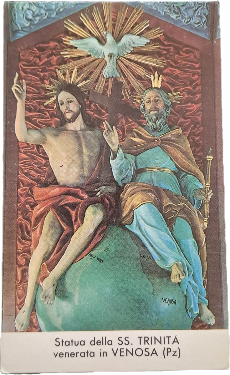 SS.TRINITA' - VENERATA IN VENOSA - HOLY CARD