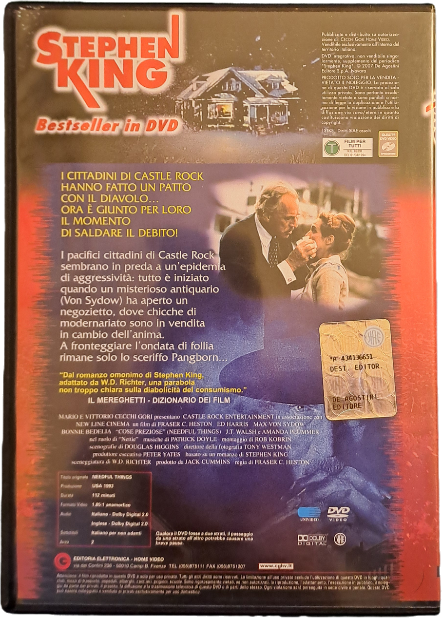 COSE PREZIOSE - STEPHEN KING - DVD