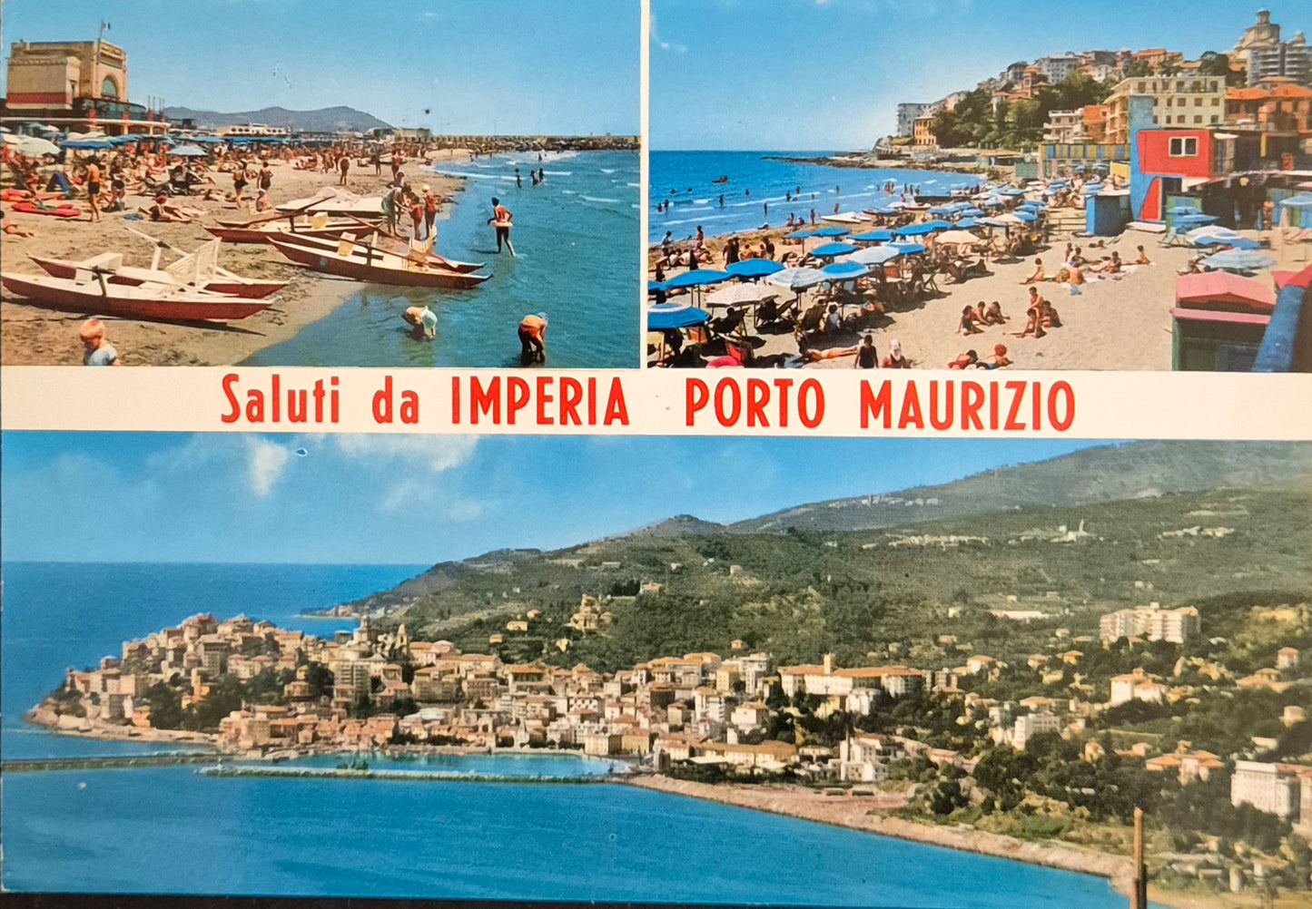 SALUTI DA IMPERIA PORTO MAURIZIO - TRE VEDUTE - V1970 - FG