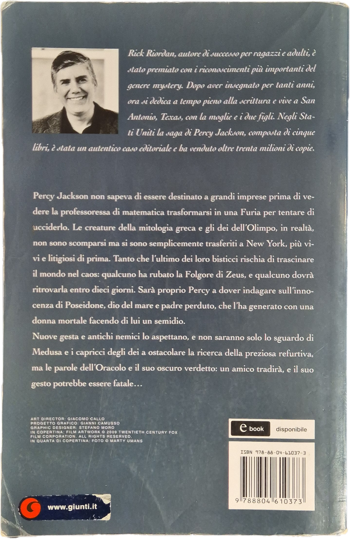 IL LADRO DI FULMINI - RICK RIORDAN - MONDADORI 2011 - OUTLET DEL LIBRO
