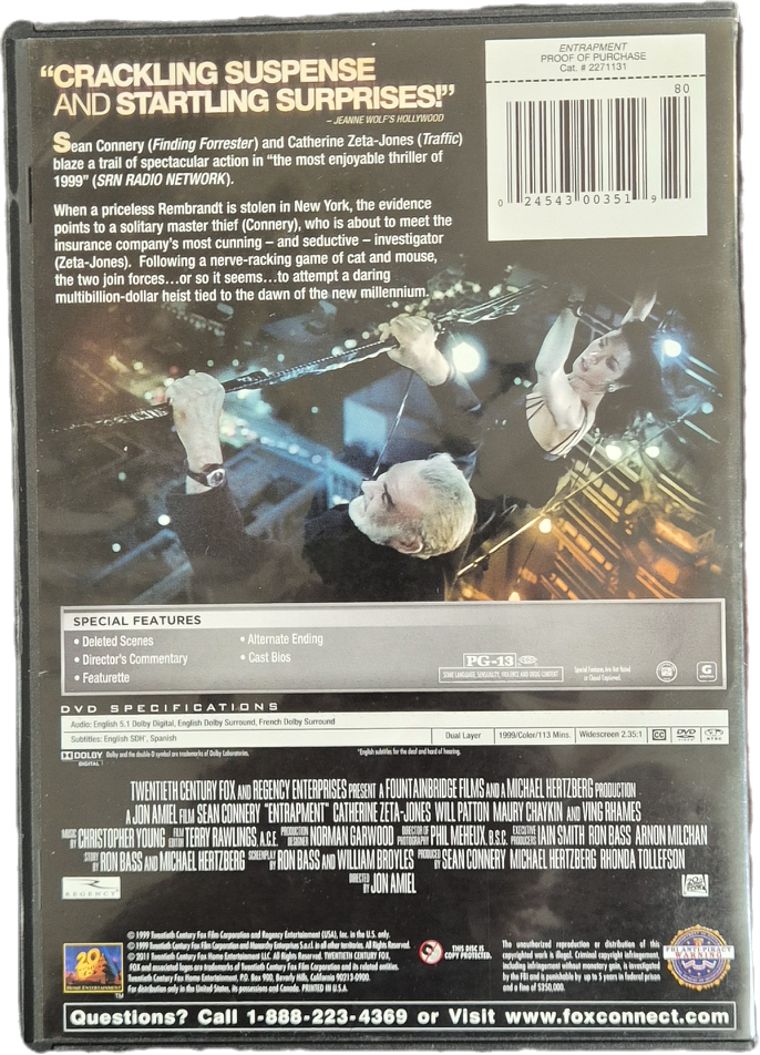 ENTRAPMENT. THE TRAP IS SET - DVD - ENGLISH LANGUAGE
