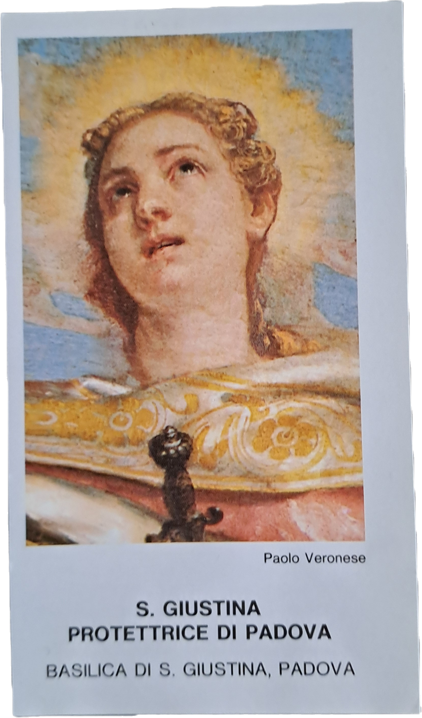 S.GIUSTINA PROTETTRICE DI PADOVA -HOLY CARD