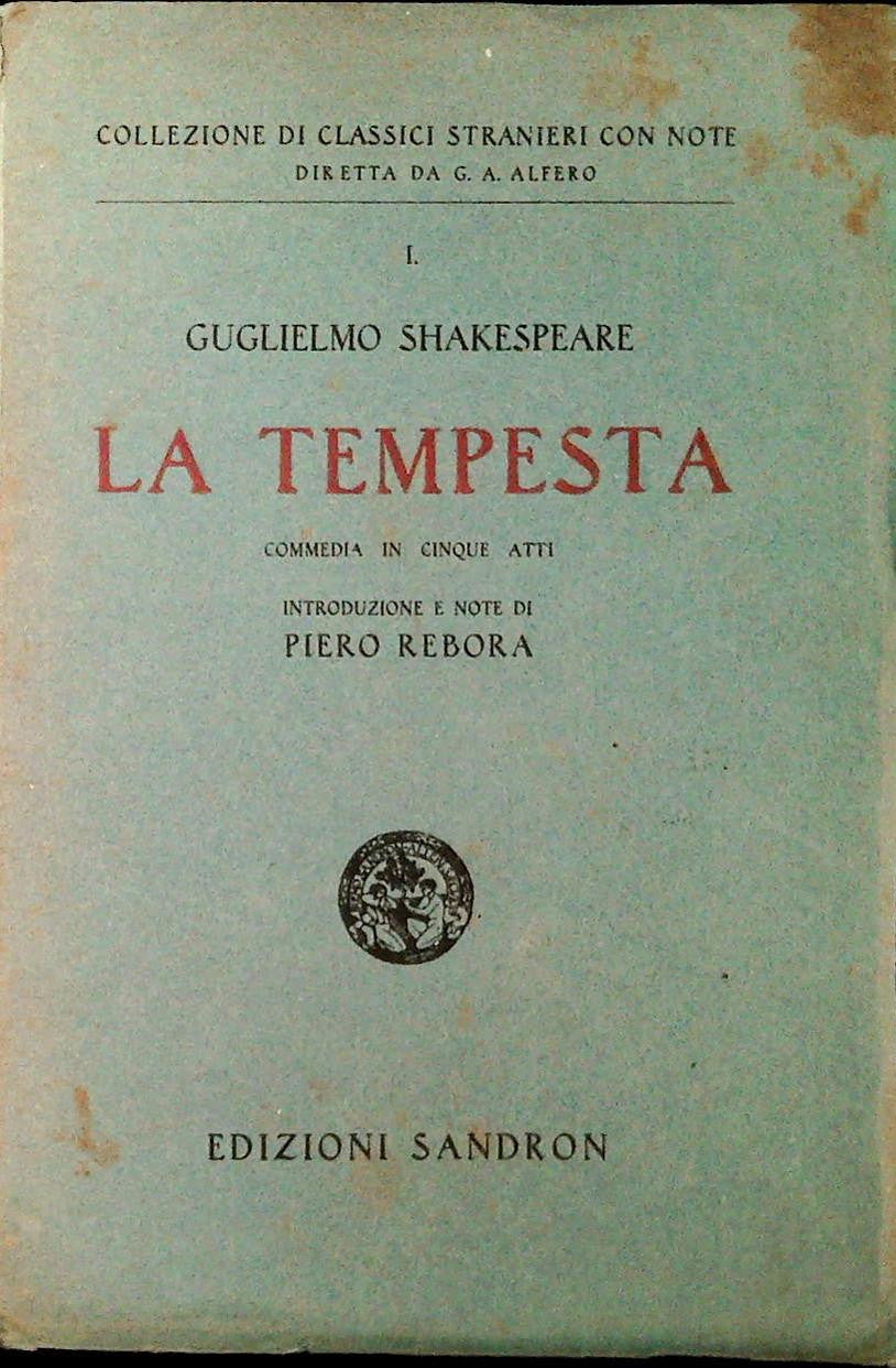 LA TEMPESTA - GUGLIELMO SHAKESPEARE - EDIZIONI SANDRON