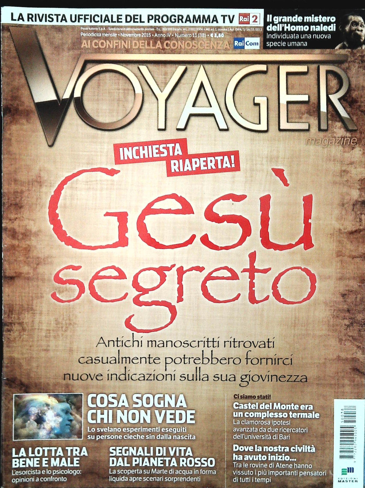 VOYAGER N. 38 - NOVEMBRE 2015 - GESU' SEGRETO - OUTLET DEL LIBRO