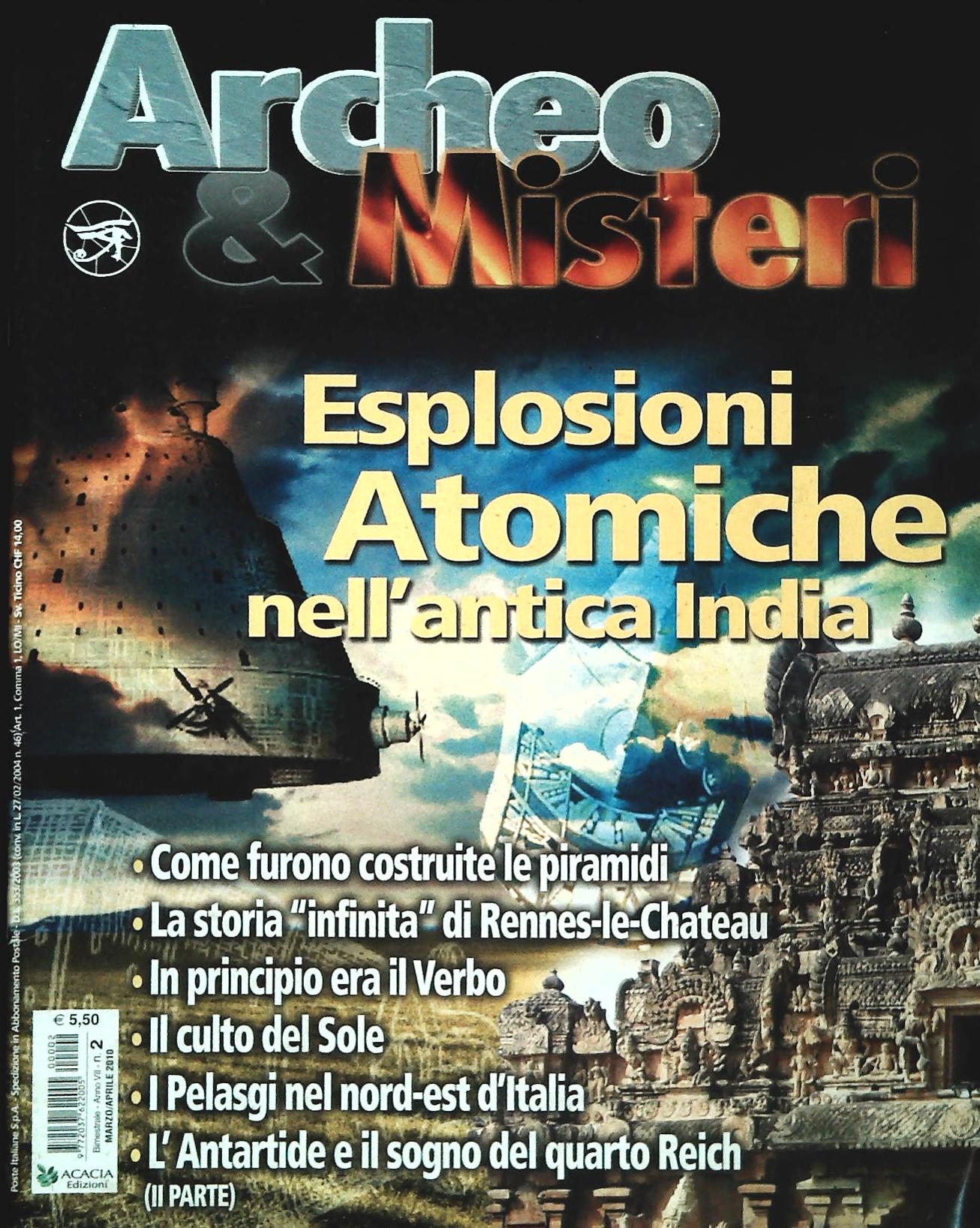 ARCHEO E MISTERI N. 2-2010 - ESPLOSIONI ATOMICHE IN INDIA - OUTLET DEL LIBRO
