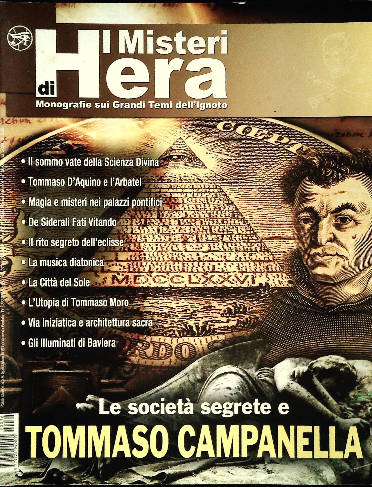 I MISTERI DI HERA N. 36 GIUGNO 2009 - TOMMASO CAMPANELLA - OUTLET DEL LIBR0