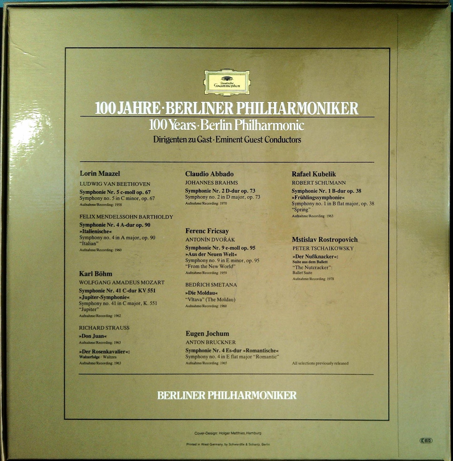 100 JAHRE BERLINER PHILAMONIKER - COFANETT O6 LP