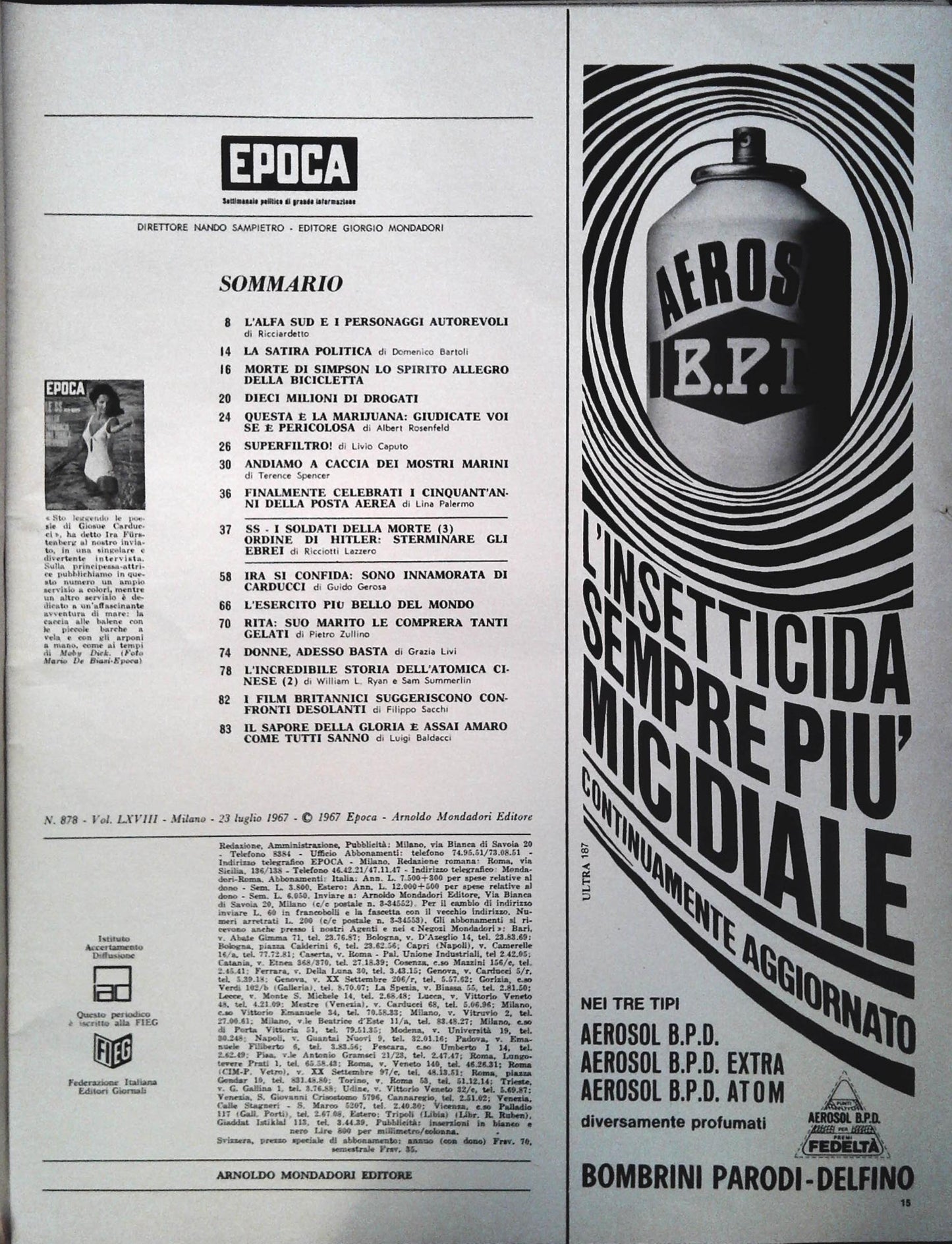 EPOCA 23 LUGLIO 1967 - LE SS