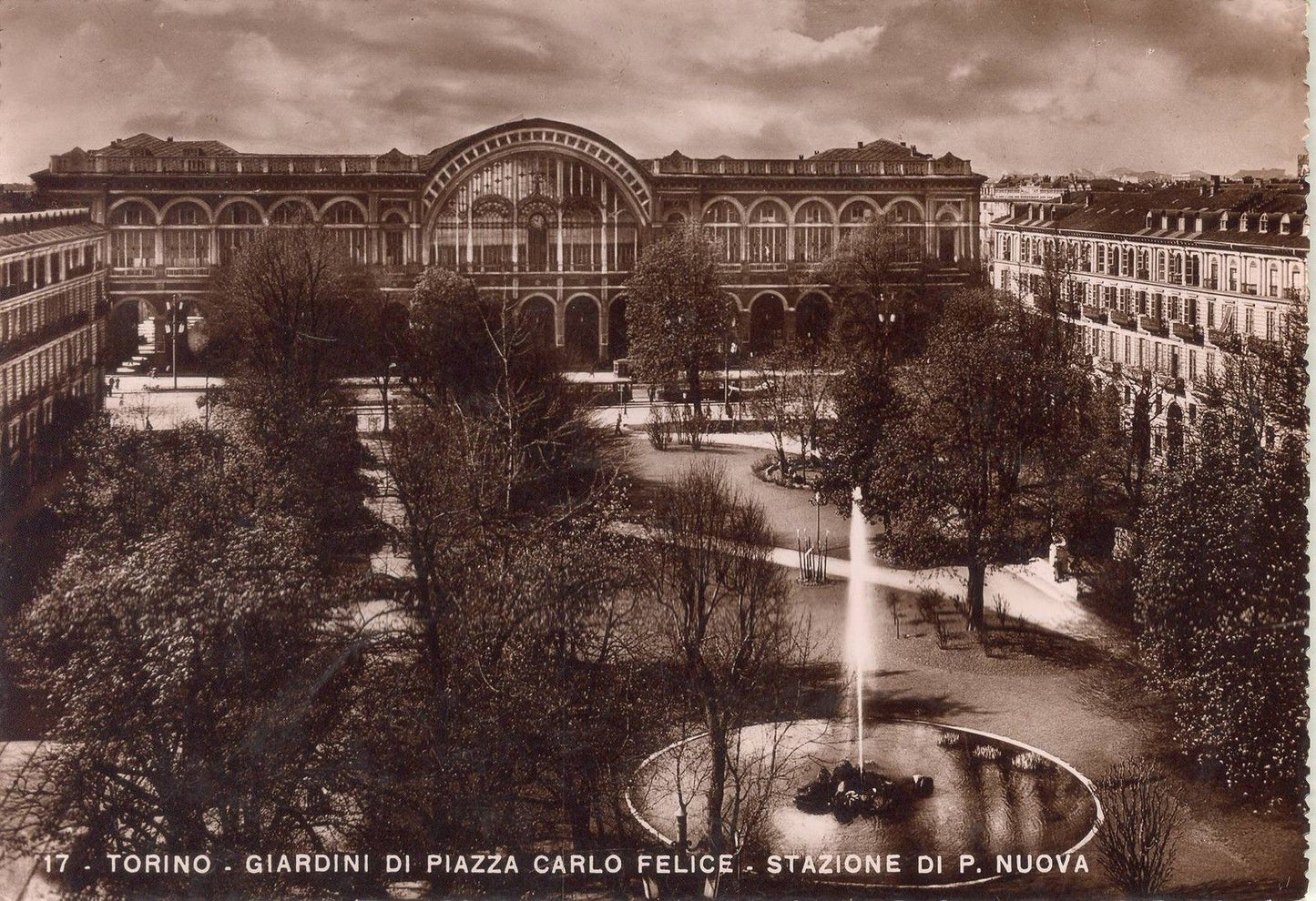 TORINO - GIARDINI PIAZZA CARLO FELICE - V1948