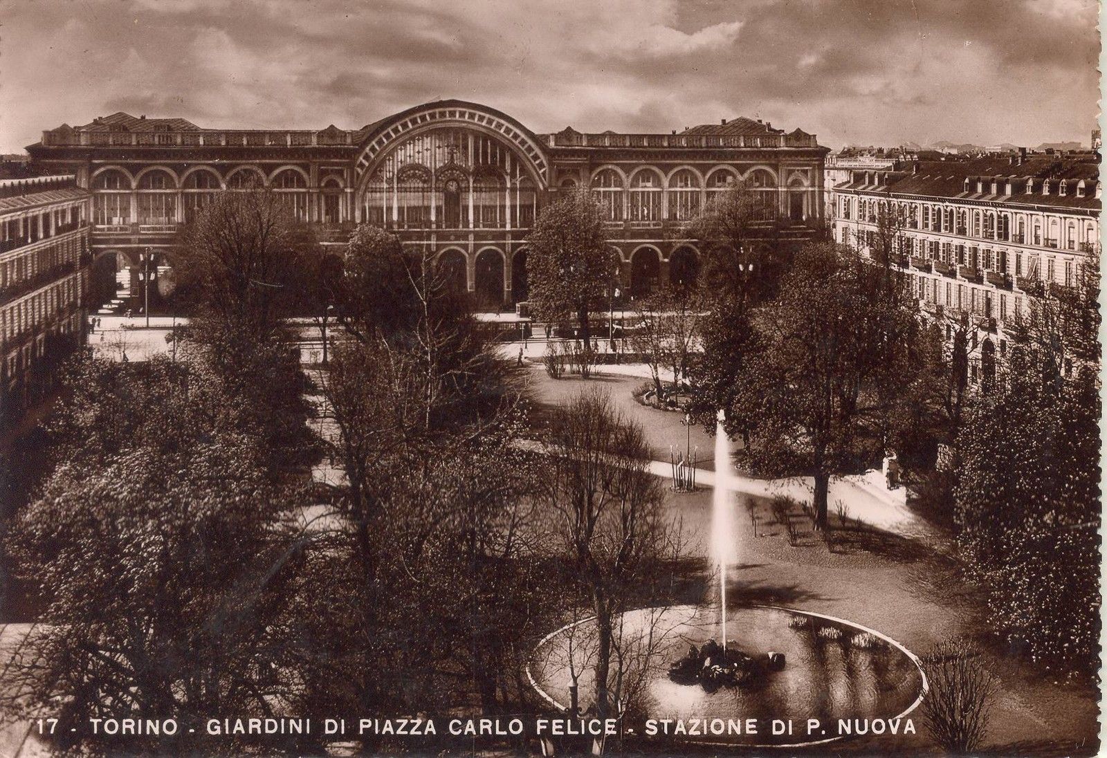 TORINO - GIARDINI PIAZZA CARLO FELICE - V1948