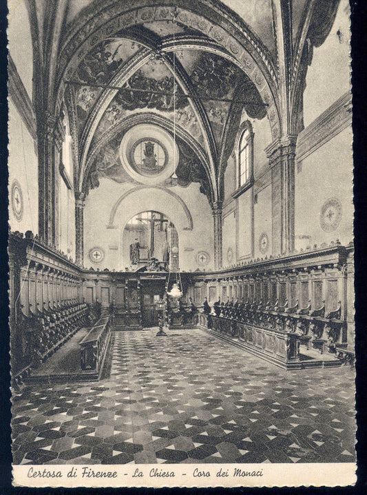 FIRENZE, LA CERTOSA - LA CHIESA - CORO DEI MONACI - V1950