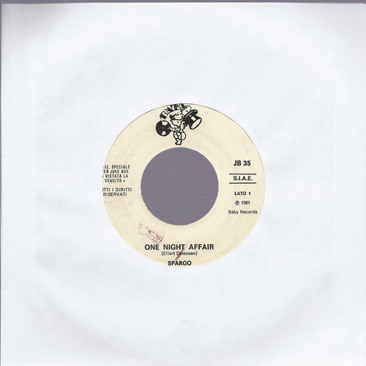 ONE NIGHT AFFAIR # SPARGO -- SERA SARA' # GEPY & GEPY - Edizione per Juke Box