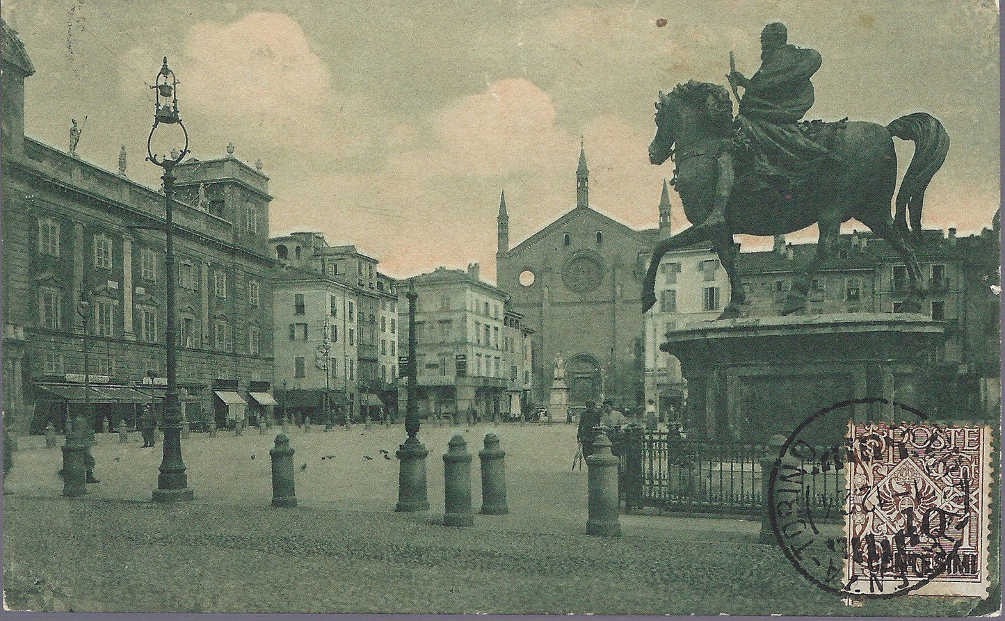 PIACENZA - PIAZZA CAVALLI - STATUA A RANUZIO FARNESE - V 192