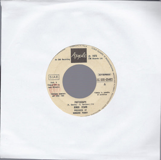 PHOTOGRAPH - DOWN AND OUT # RINGO STARR - Edizione per Juke Box