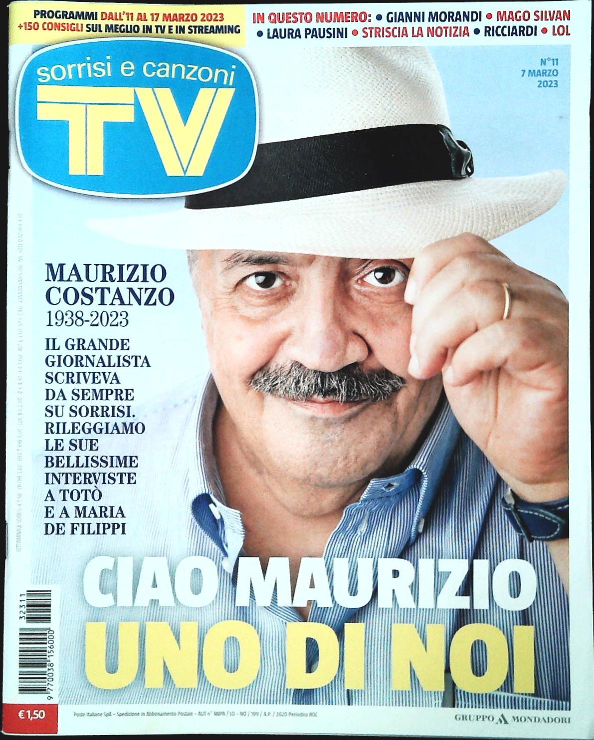 SORRISI E CANZONI N. 11 - 7 MARZO 2023 - MAURIZIO COSTANZO