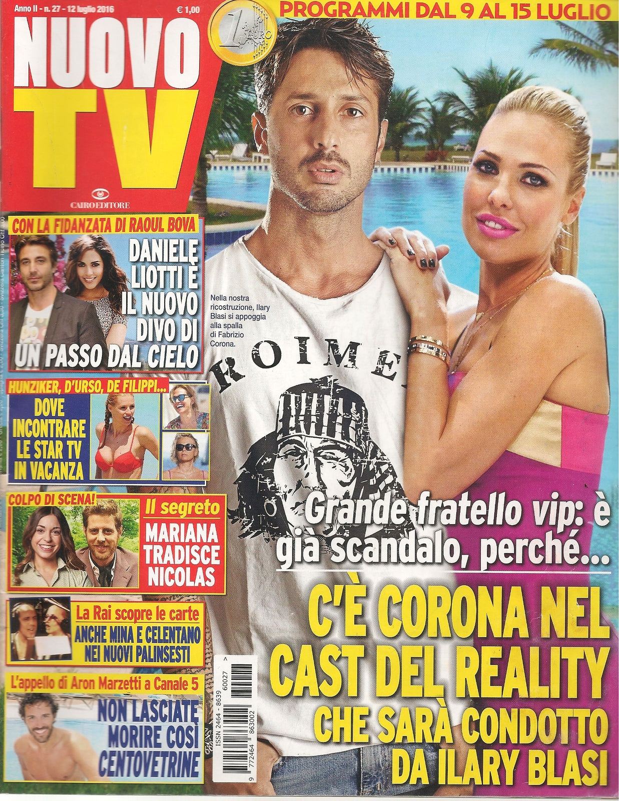 NUOVO TV N. 27 - 12 LUGLIO 2016   CORONA DANIELE LIOTTI IL SEGRETO CENTROVETRINE