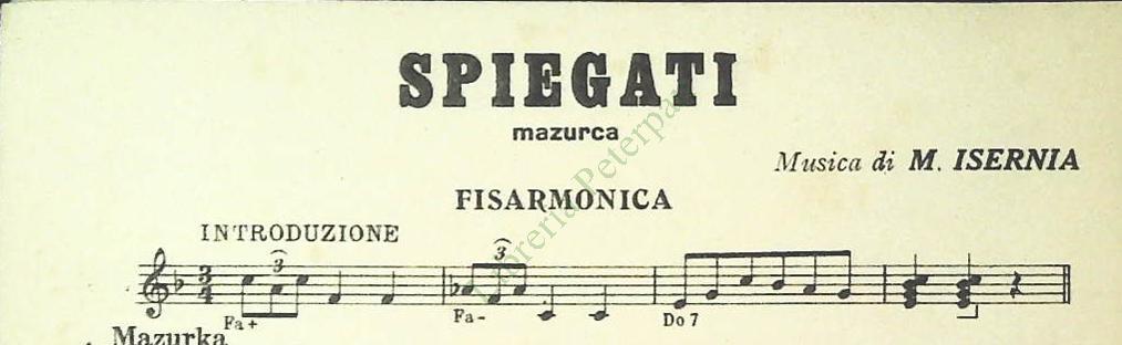 JOLANDA - SCHERZO - SPIEGATI TRA BRANI PER FISA - SPARTITO-SHEET MUSIC