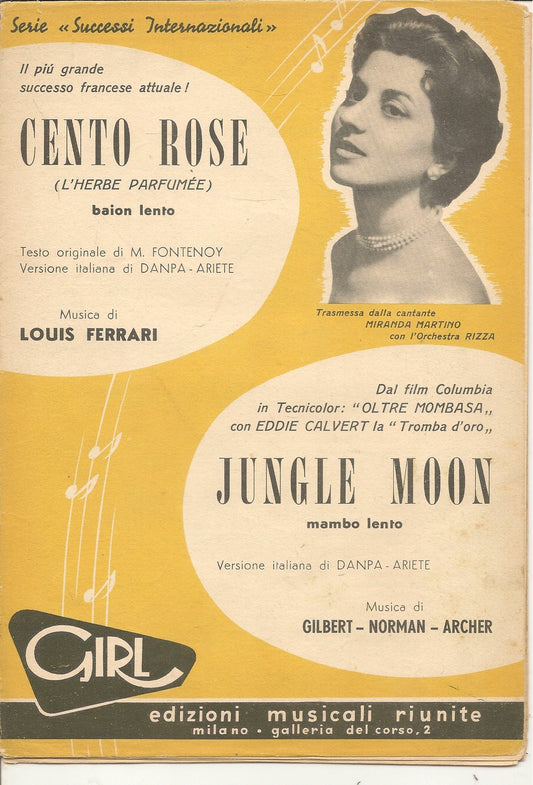 CENTO ROSE. baion lento - JUNGLE MOON. mambo lento - SPARTITO-SHEET MUSIC
