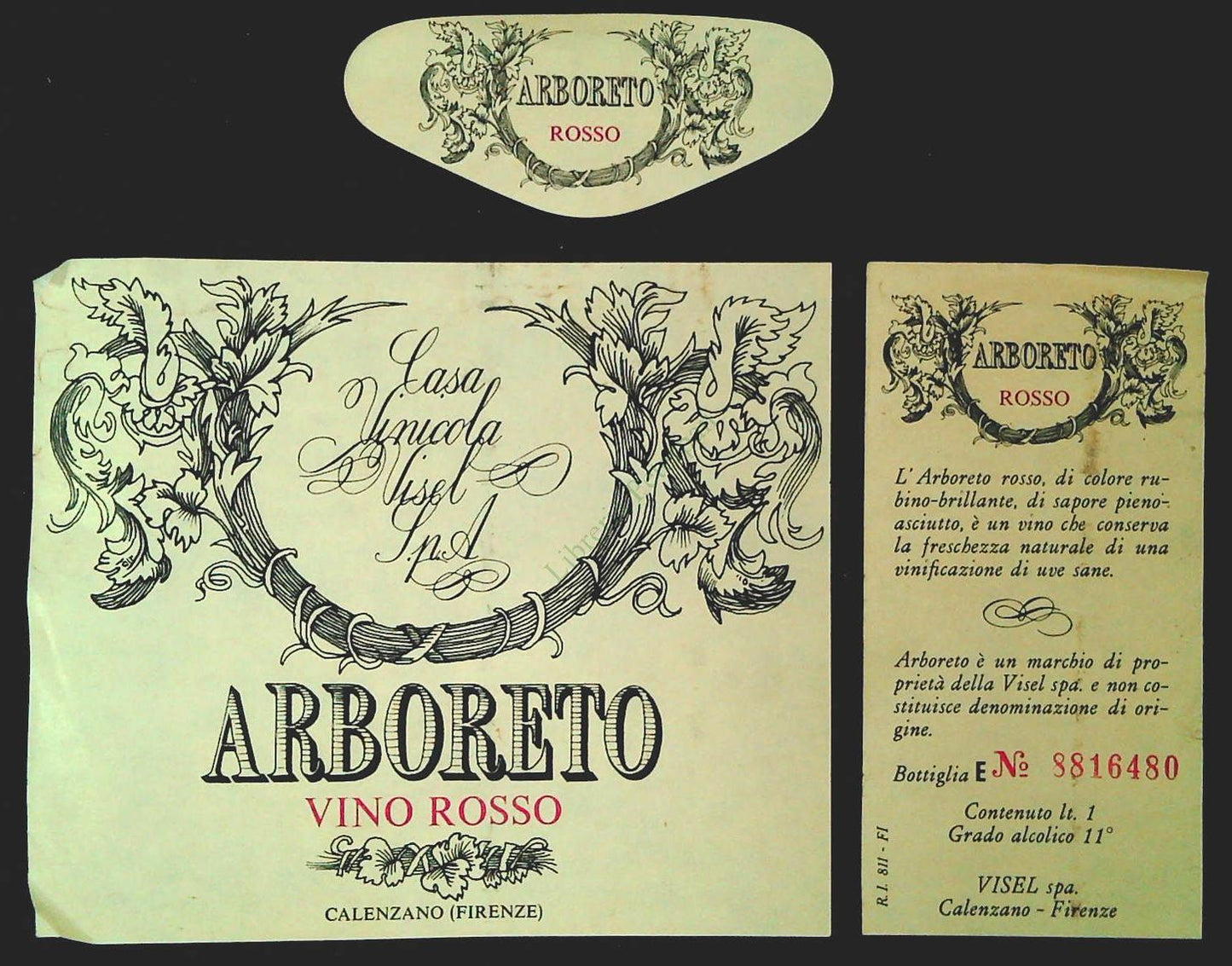 ARBORETO - VISEL CLAENZANO - ETICHETTA VINO