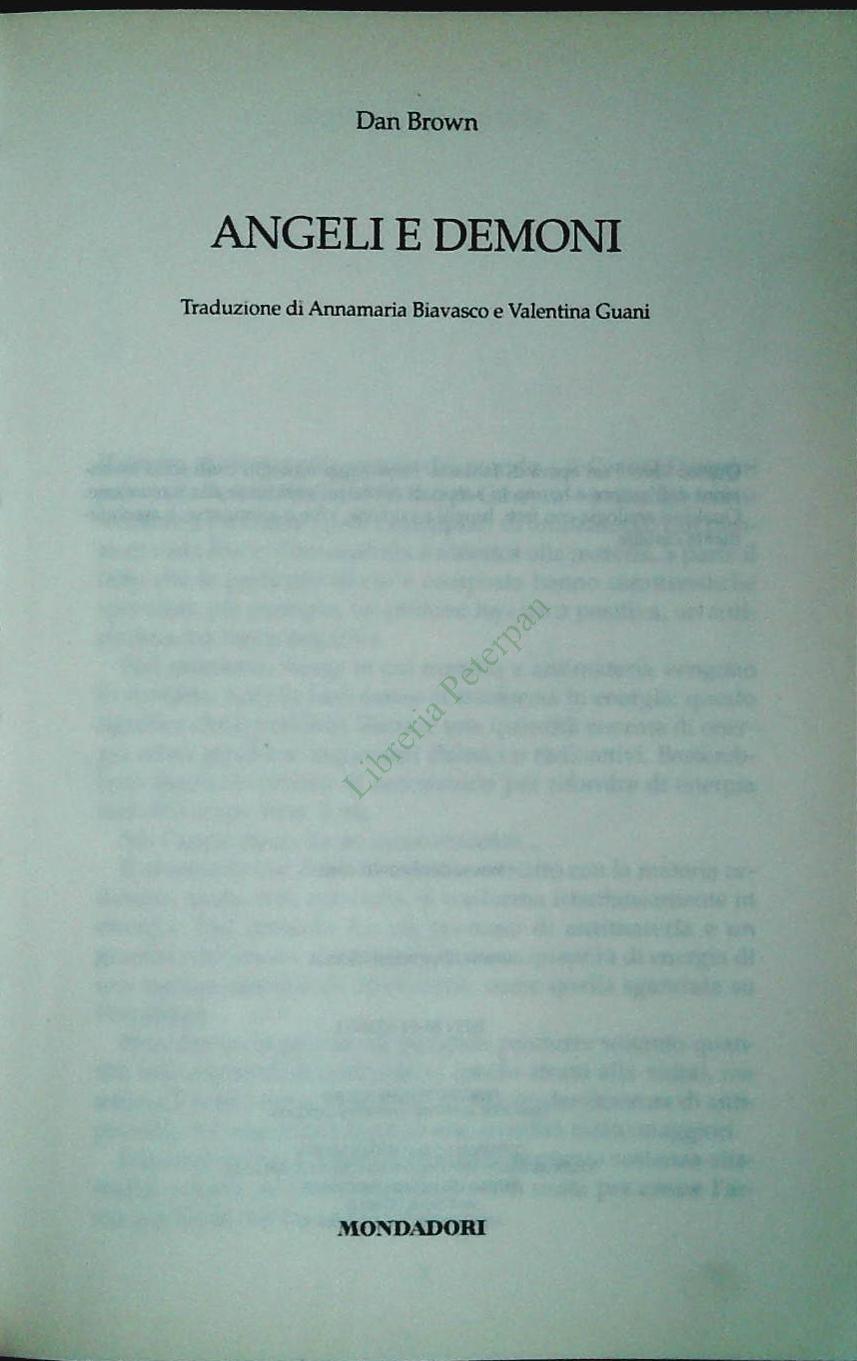 ANGELI E DEMONI - DAN BROWN - MONDADORI 2004 - OUTLET DEL LIBRO