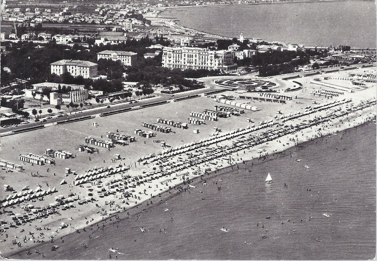 RIMINI - PANORAMA DALL'AEREO - V 1962 - FG