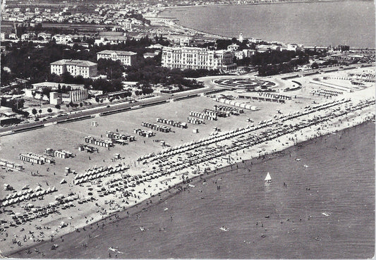 RIMINI - PANORAMA DALL'AEREO - V 1962 - FG