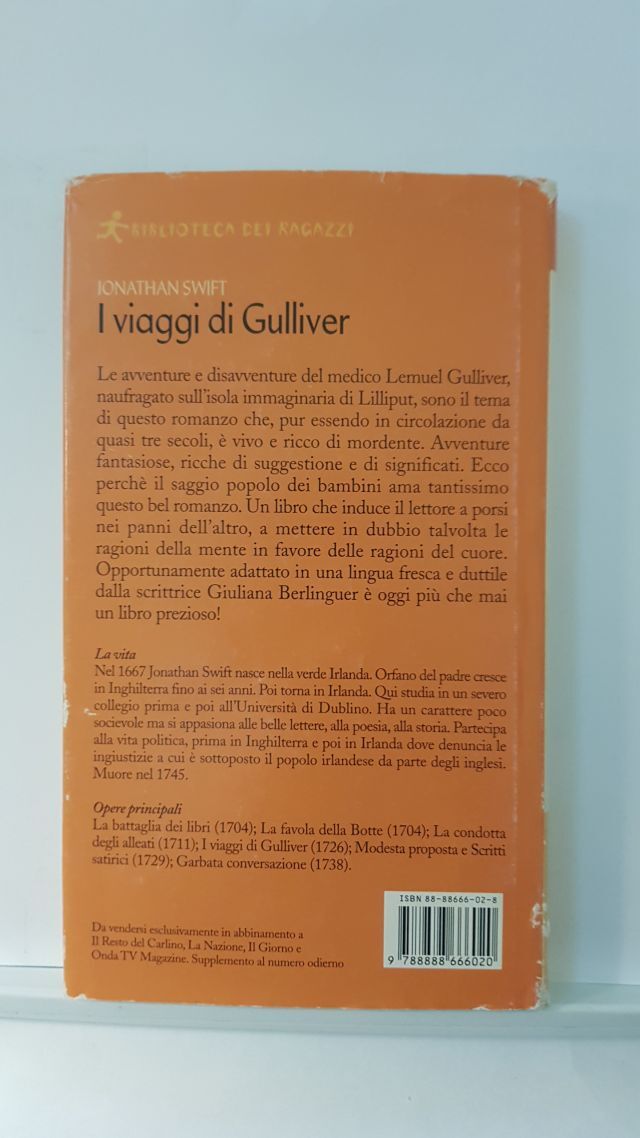 I VIAGGI DI GULLIVER - J. SWIFT - BIBLIOTECA DEI RAGAZZI 2003