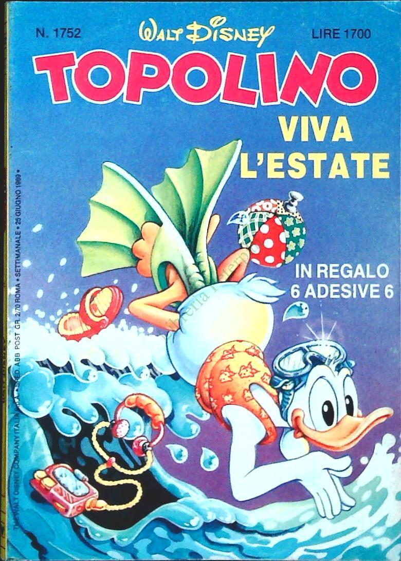 TOPOLINO N. 1752 - 25 GIUGNO 1989