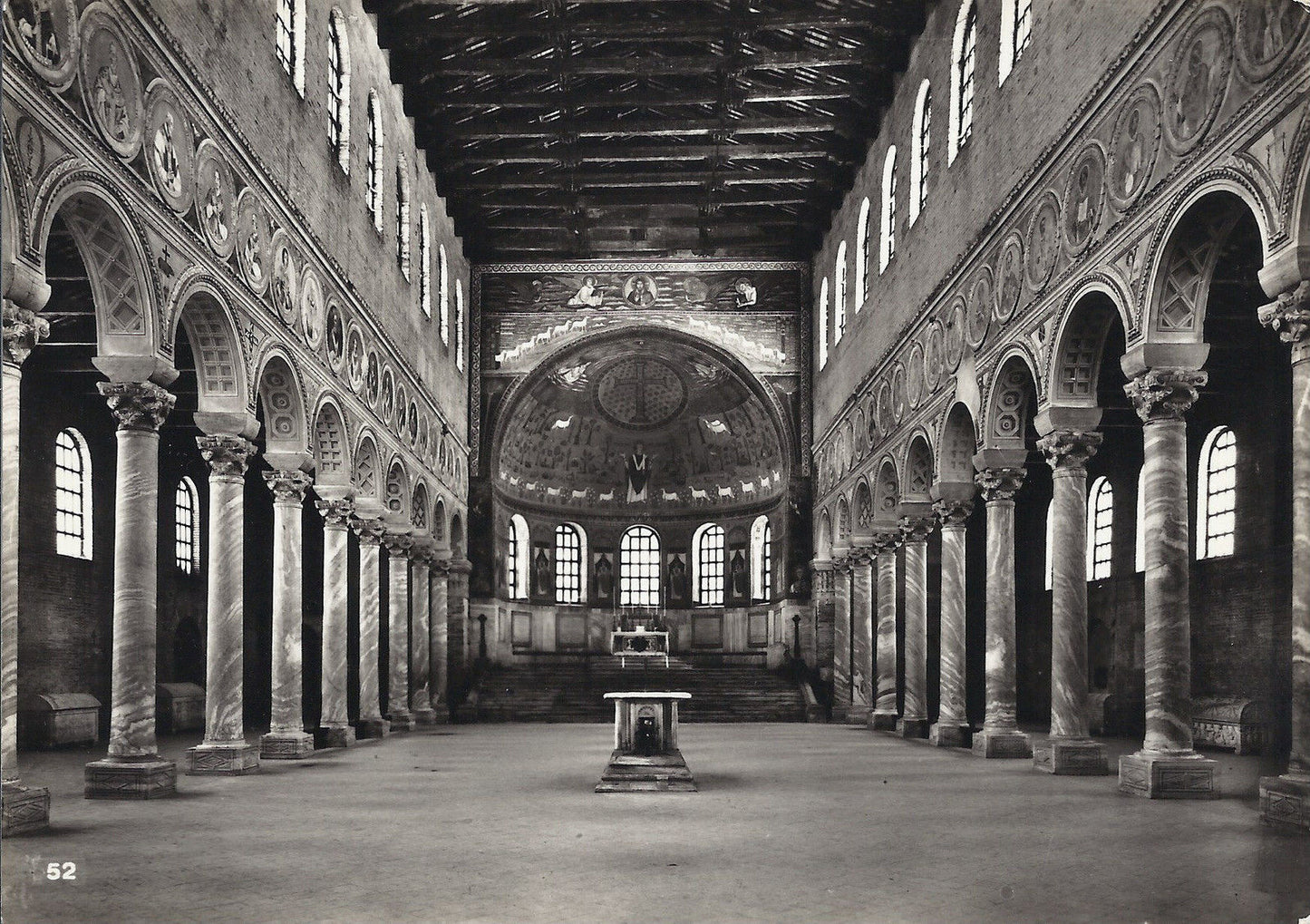 RAVENNA - BASILICA DI S. APOLLINARE IN CLASSE - INTERNO - NV