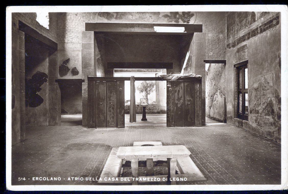 ERCOLANO - ATRIO DELLA CASA DEL TRAMEZZO DI LEGNO - V1935