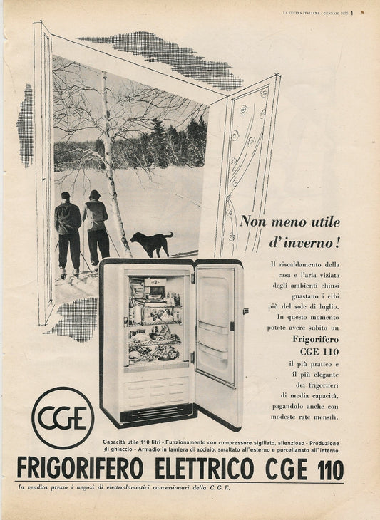 FRIGORIFERO ELETTRICO CGE 110 - ADVERTISING
