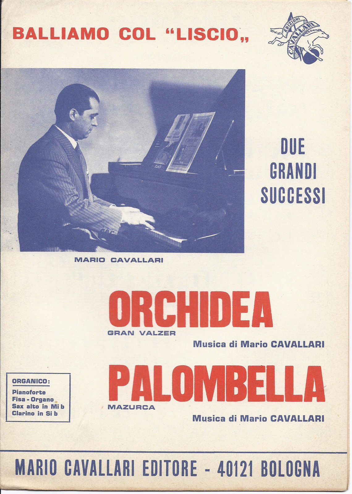 ORCHIDEA  --  PALOMBELLA   Mario Cavallari # SPARTITO