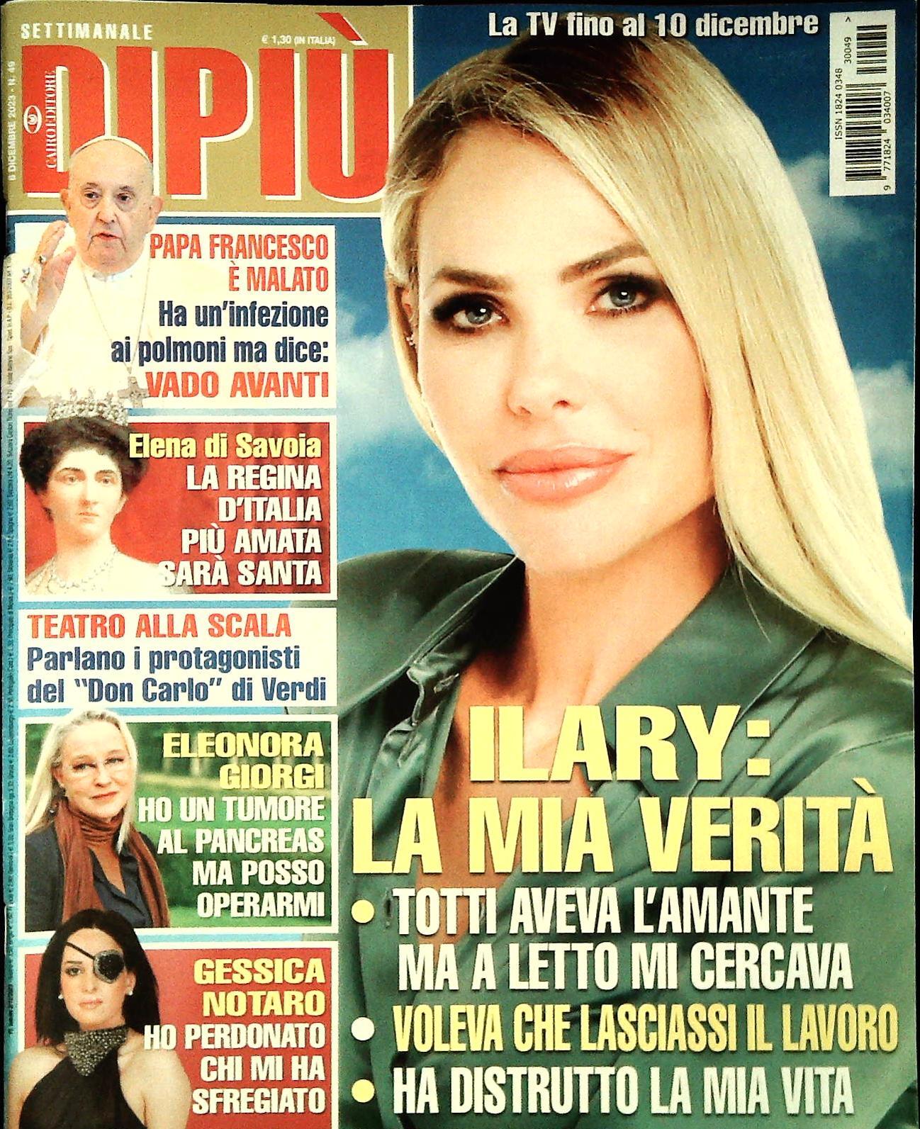 DI PIU' 8 DICEMBRE 2023 - ILARY - ELEONORA GIORGI - GESSICA NOTARO