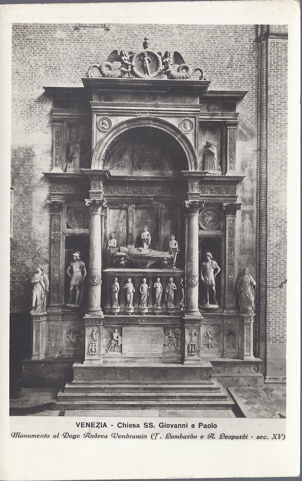 VENEZIA - CHIESA SS. GIOVANNI E PAOLO - MUNUMENTO AL DOGE A. VENDRAMIN - NV