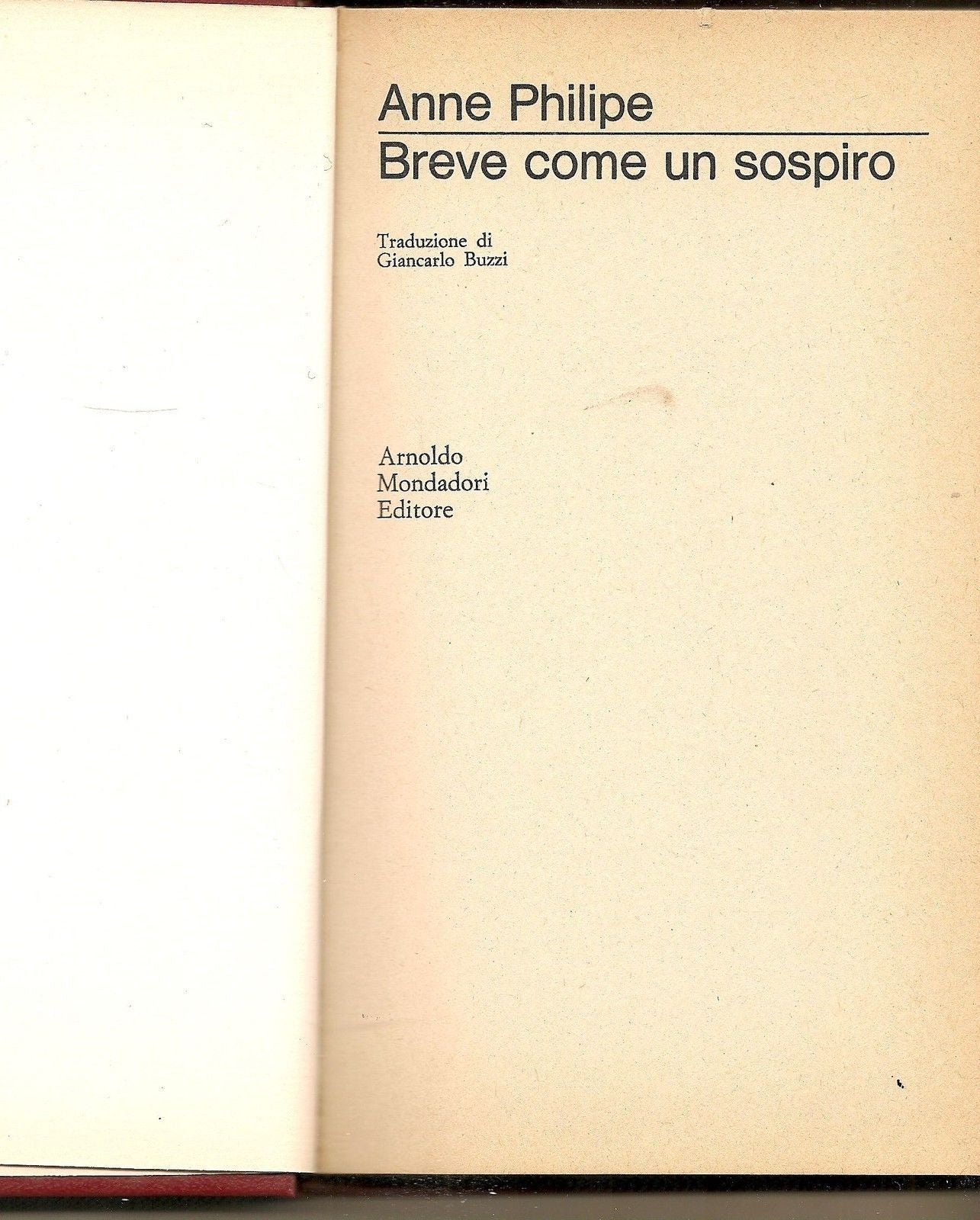 BREVE COME UN SOSPIRO - ANNE PHILIPE