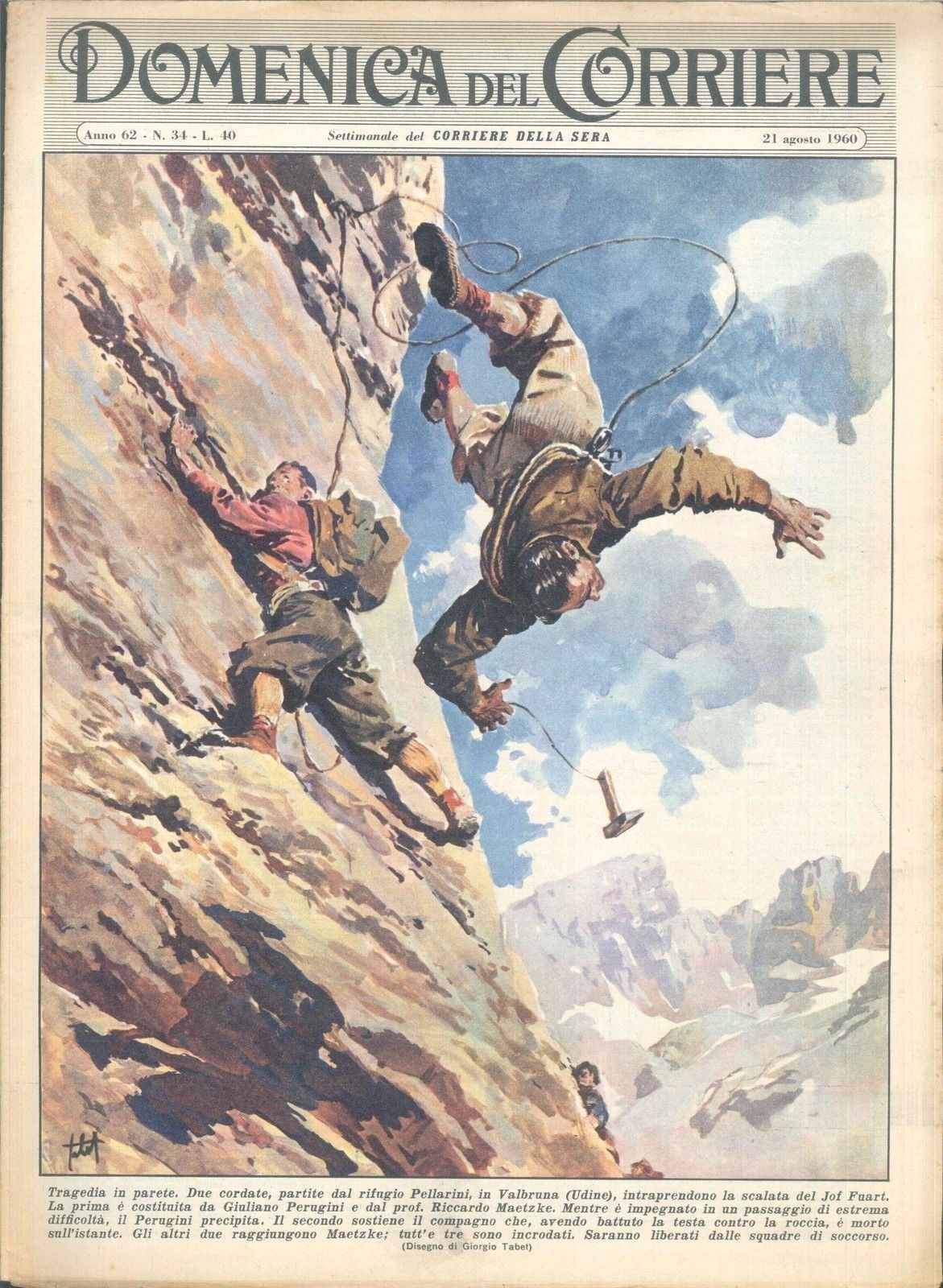 DOMENICA DEL CORRIERE N 34 - 21 AGOSTO 1960