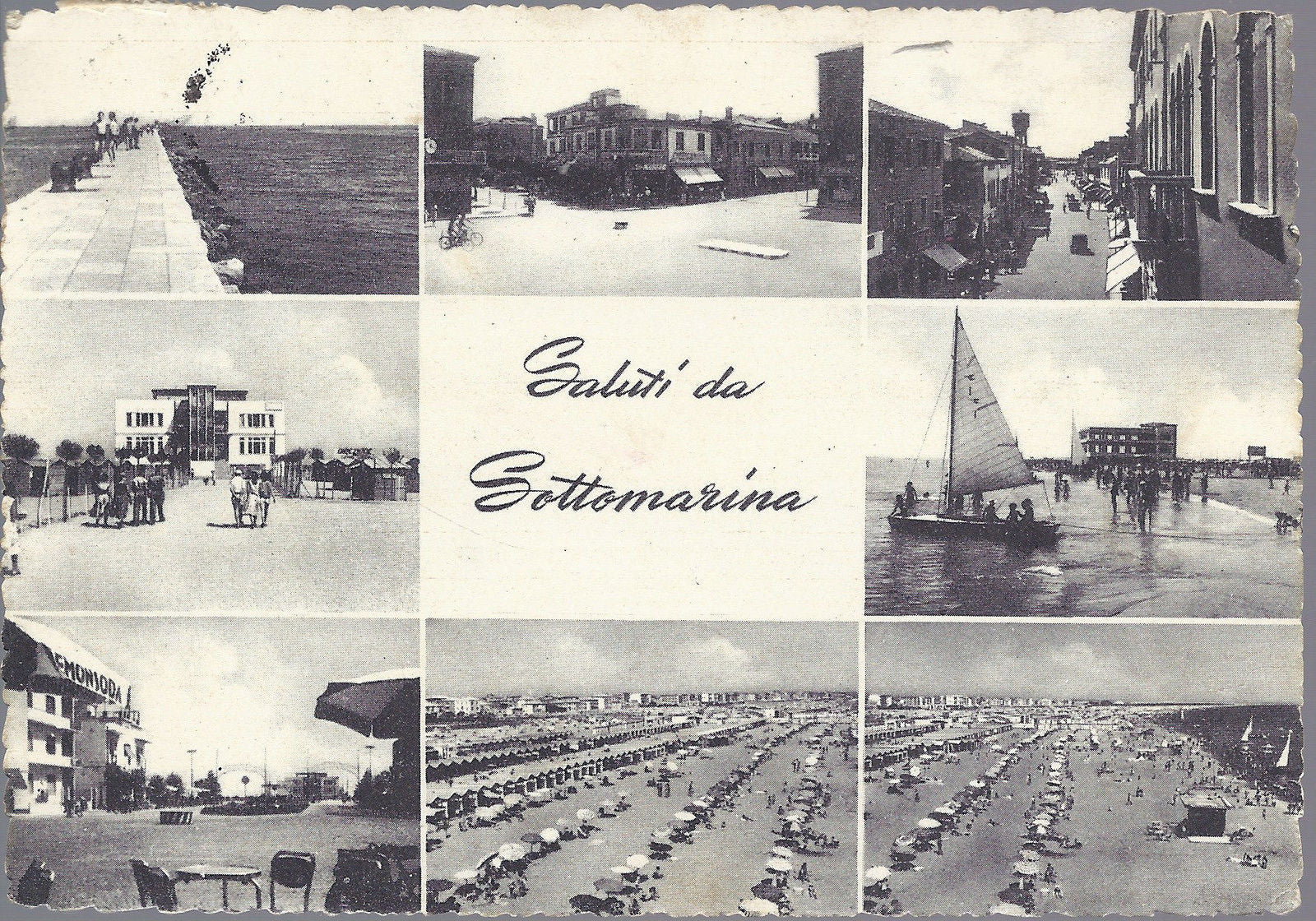 SOTTOMARINA - 8 VEDUTINE - V 1956 - FG