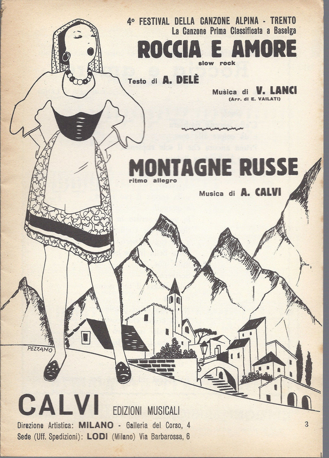 ROCCIA E AMORE  A. Delè - V. Lanci = MONTAGNE RUSSE  A. Calvi # SPARTITO