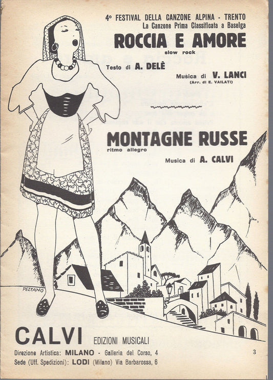ROCCIA E AMORE  A. Delè - V. Lanci = MONTAGNE RUSSE  A. Calvi # SPARTITO