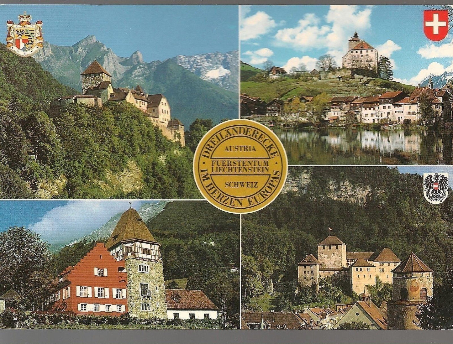LIECHTENSTEIN - AUSTRIA -  SVIZZERA - 4 VEDUTE/4 ANSICHTEN -