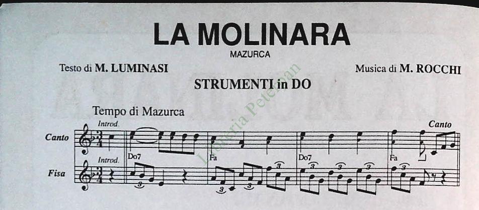 LA MOLINARA. mazurca cantata -