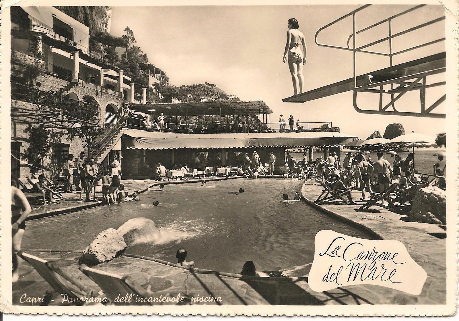 CAPRI - LA CANZONE DEL MARE - PANORAMA PISCINA - V1959