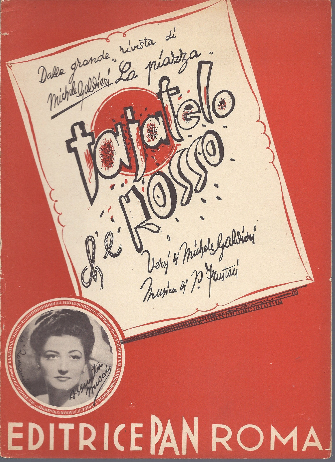 TAJATELO CH'E' ROSSO  M. Galdieri - P. Frustaci -- SPARTITO