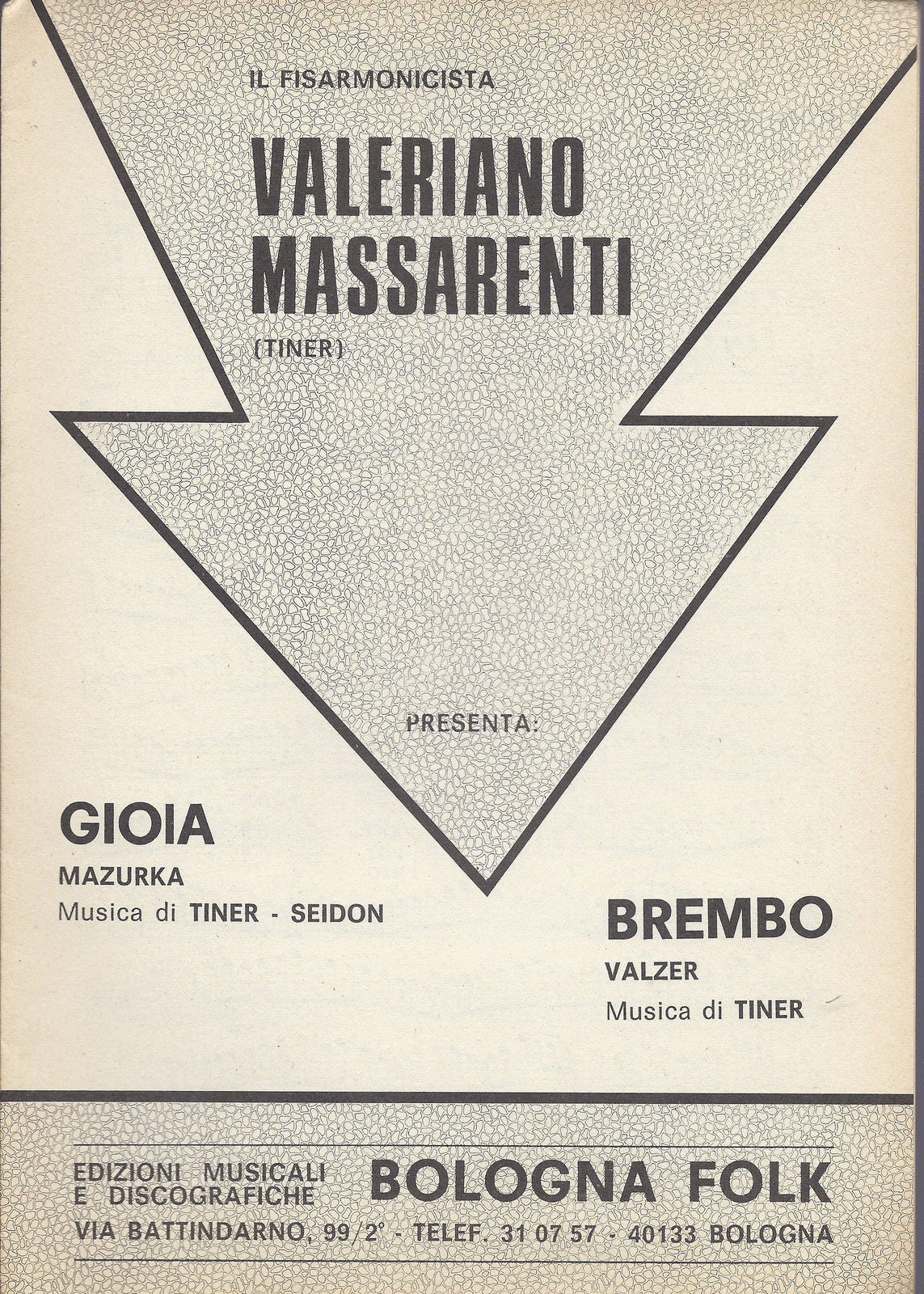 GIOIA (Tiner, Seidon) - BREMBO (Tiner) - Valeriano Massarenti (Tiner) # SPARTITO
