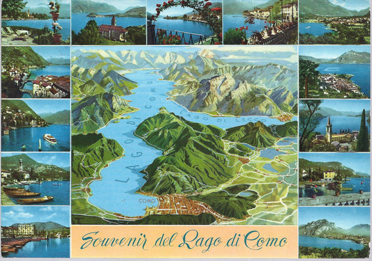 LAGO DI COMO - SOUVENIR - VARIE VEDUTINE - V 1962 - FG