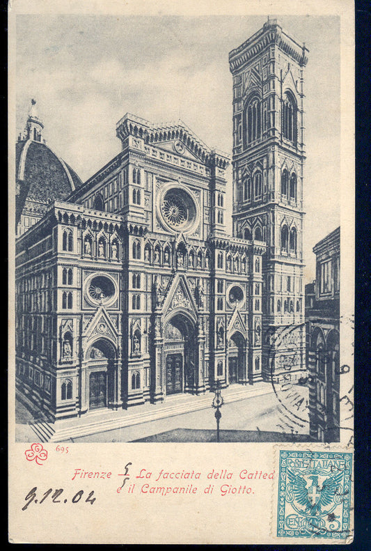 FIRENZE - LA FACCIATA DELLA CATTEDRALE E IL CAMPANILE DI GIO