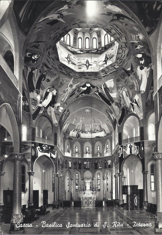 CASCIA - BASILICA SANTUARIO DI S. RITA - INTERNO - V1957