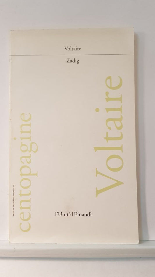 ZADIG - VOLTAIRE - L'UNITA 1992