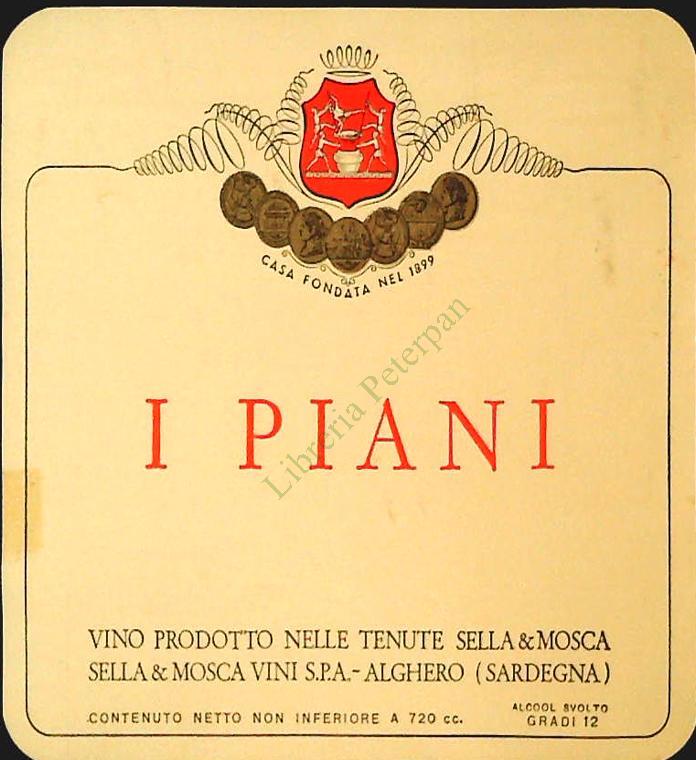 I PIANI - SELLA E MOSCA - ETICHETTA VINO